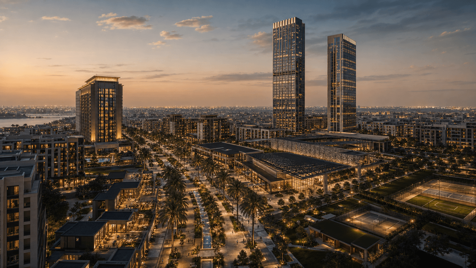 مشروع عقاري متكامل يضم أبراجًا إدارية وفندقًا ومرافق سكنية وتجارية ورياضية
